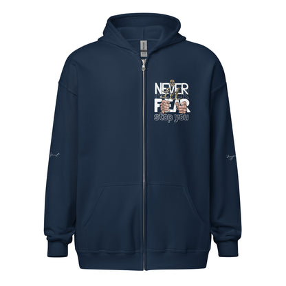 Never Let Fear Stop You Unisex heavy blend zip hoodie