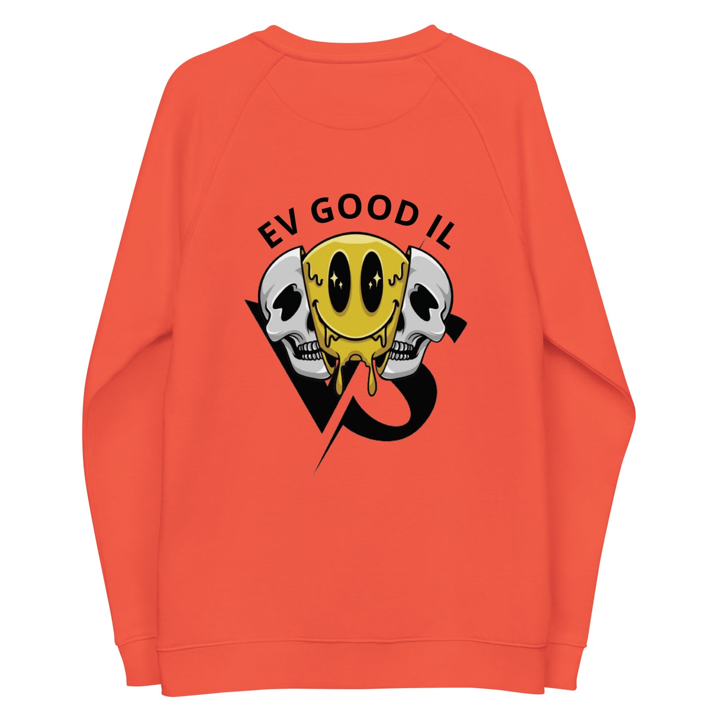 Good vs Evil Unisex organic raglan sweatshirt