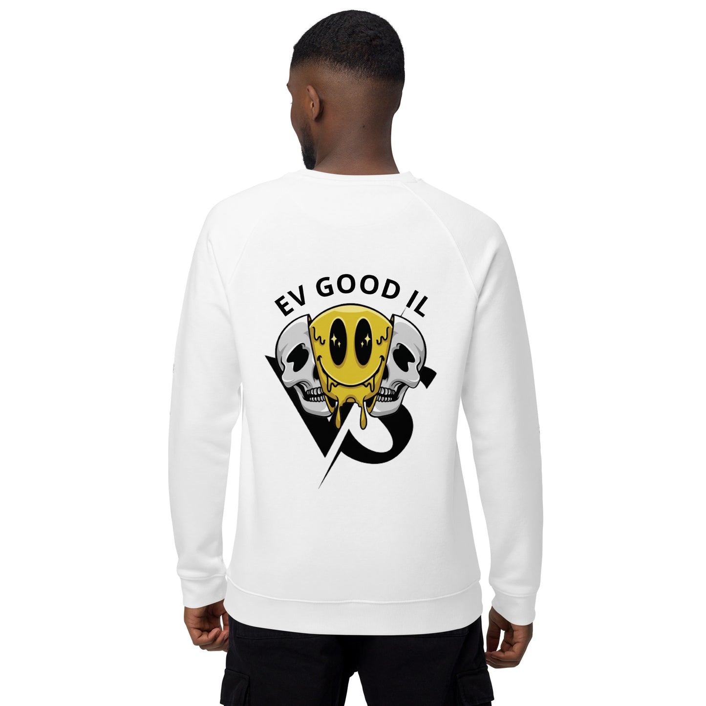 Good vs Evil Unisex organic raglan sweatshirt