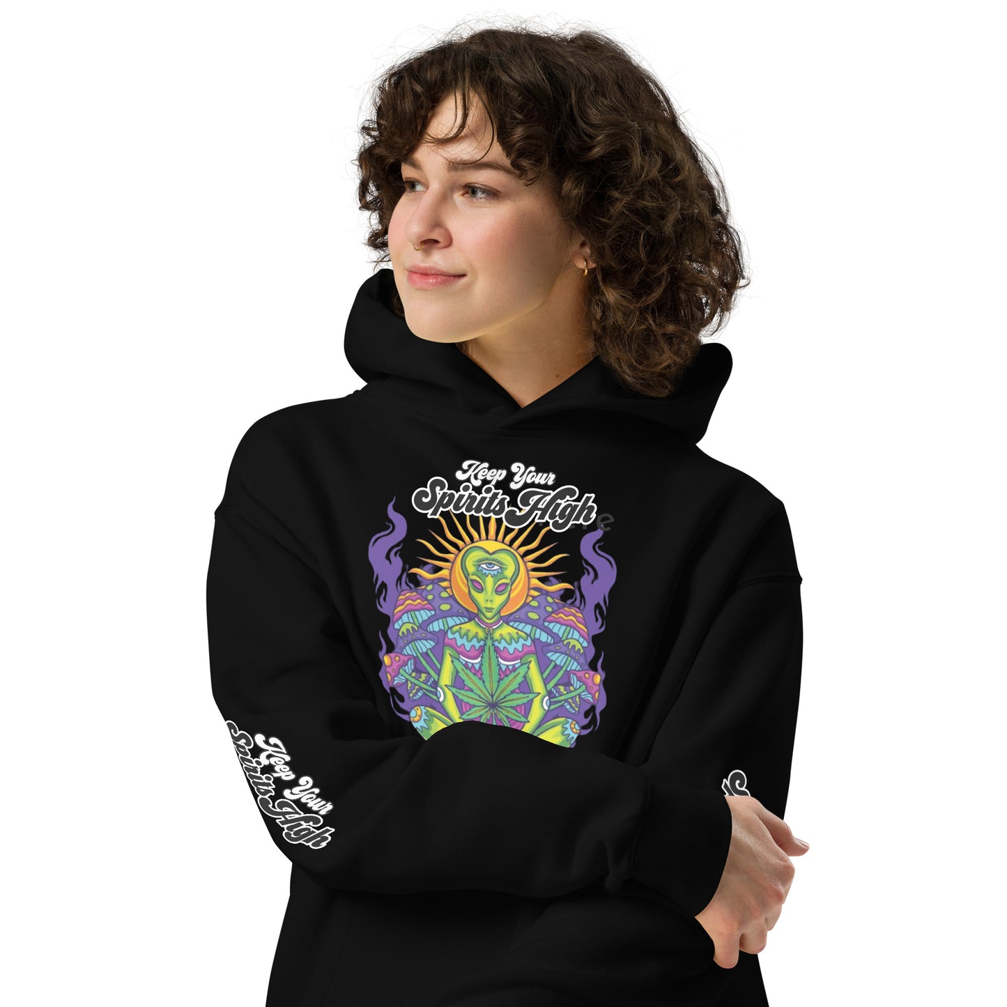 Keep Your Spirits High Unisex oversized hoodie