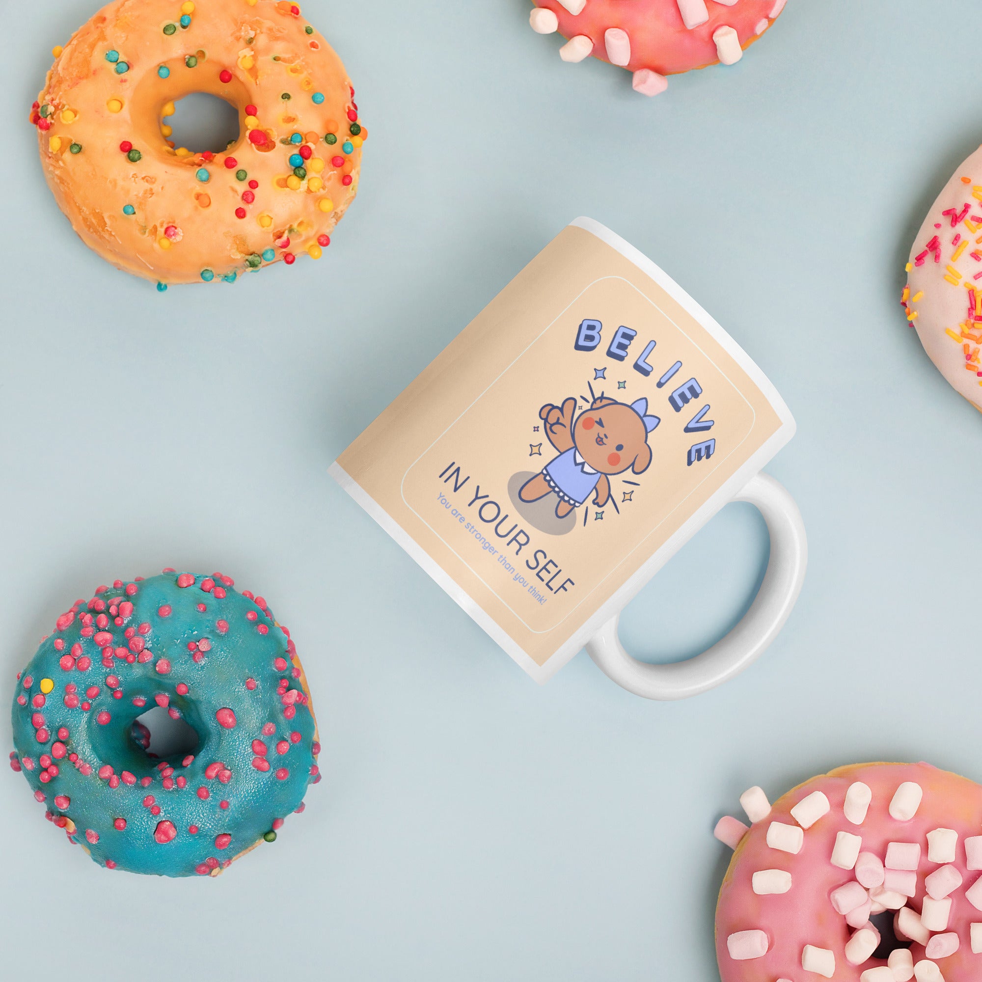 Believe in Yourself White glossy mug