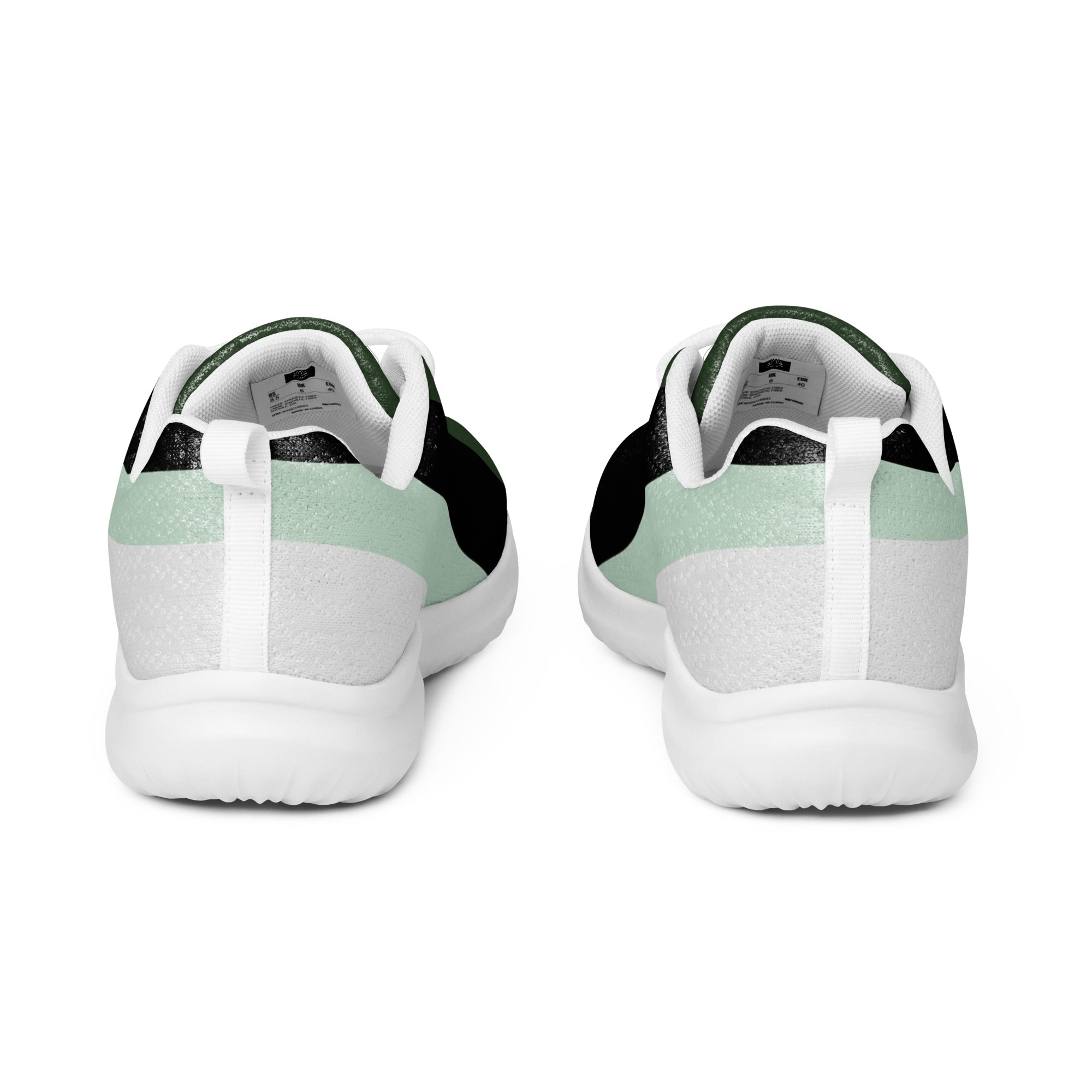 Green Strip Design Women’s athletic sneakers