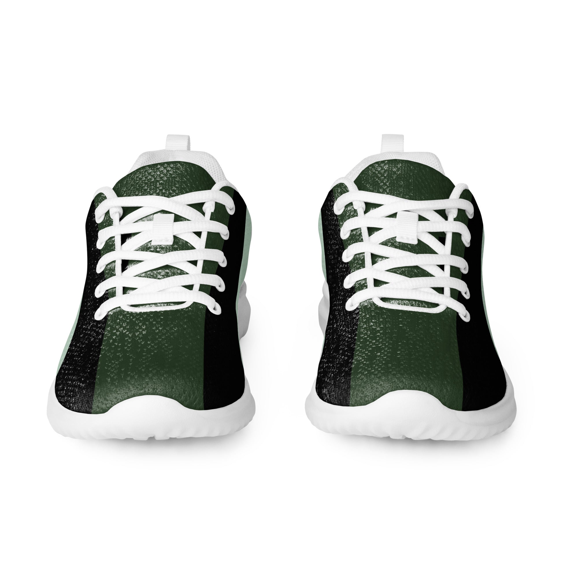 Green Strip Design Women’s athletic sneakers