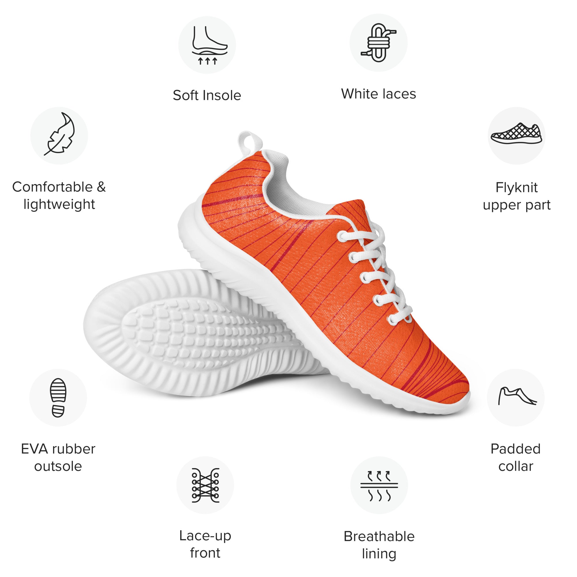 Orange Design Women’s athletic sneakers