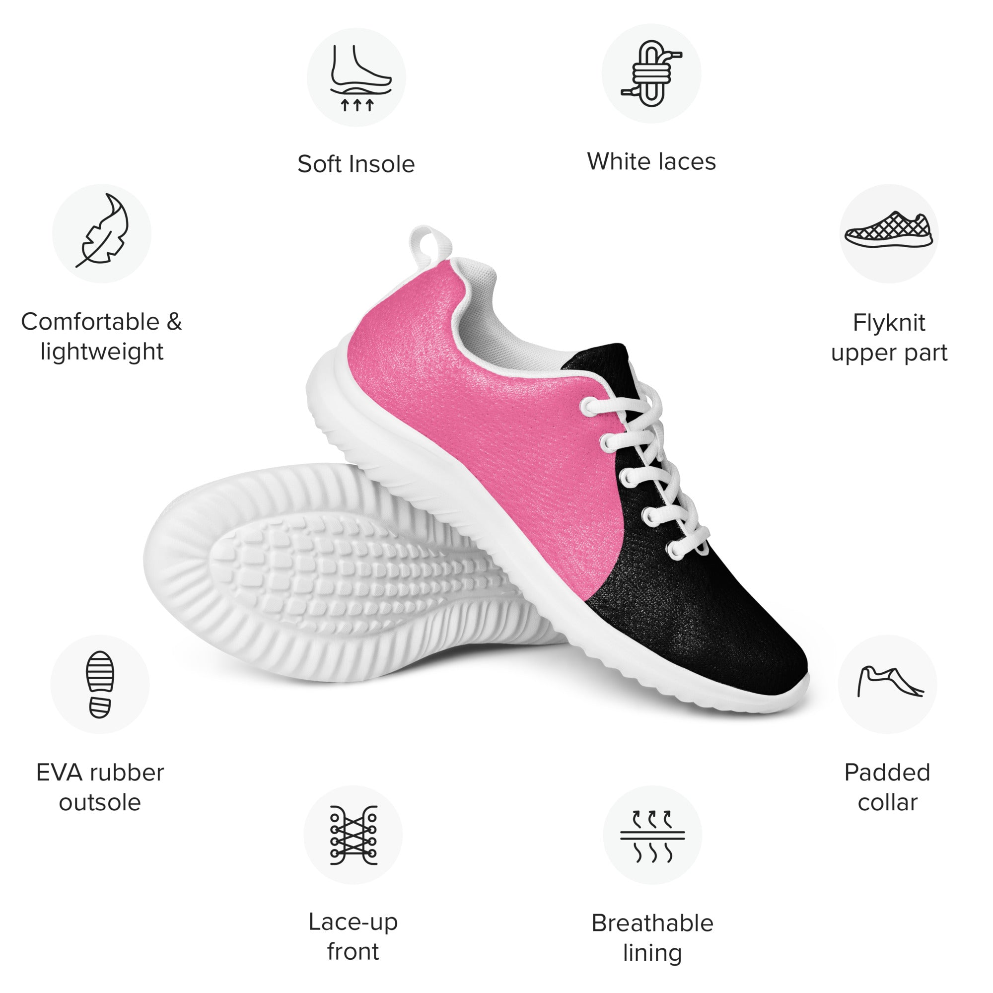 Pink and Black Women’s athletic sneakers