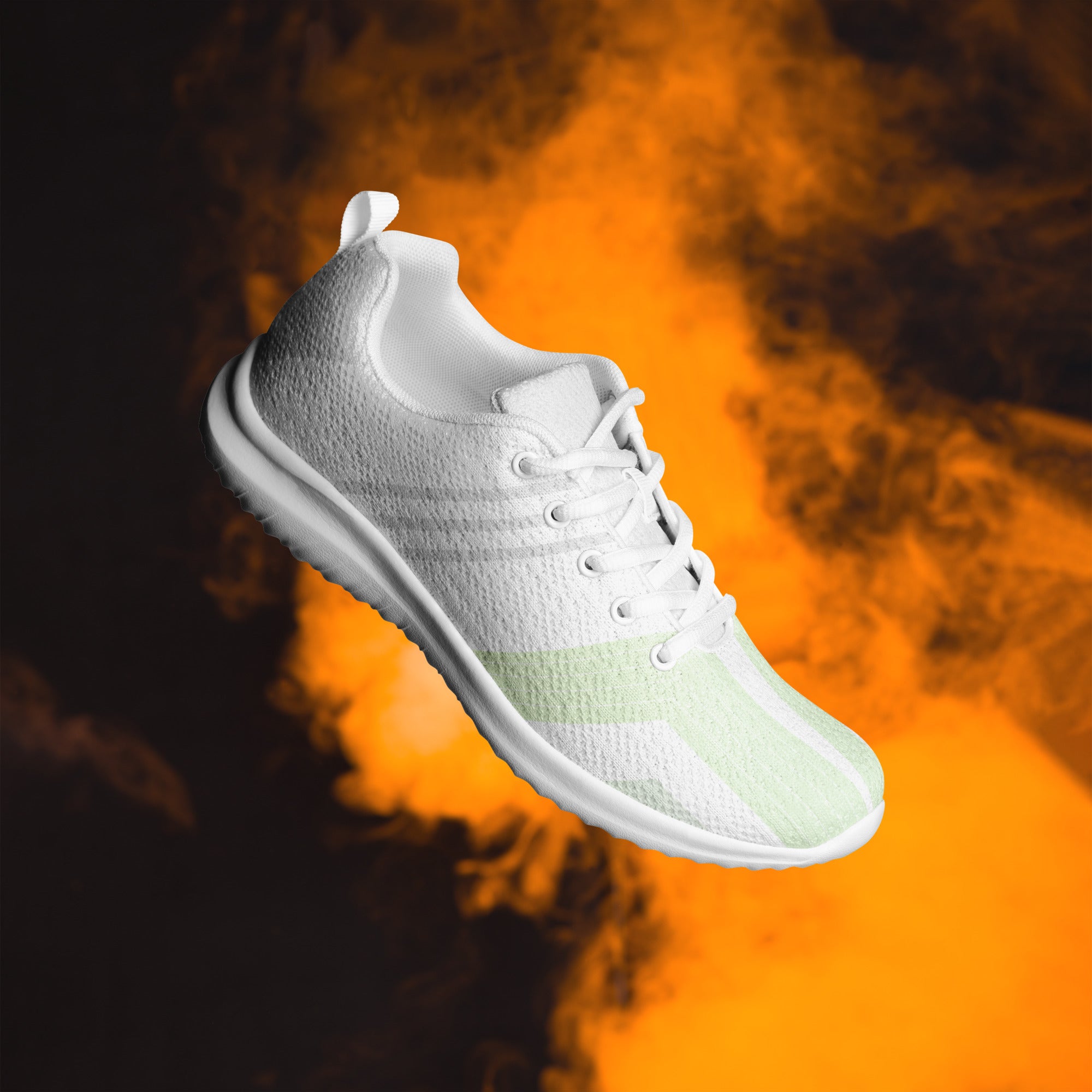 Lime Green Stripped Women’s athletic sneakers