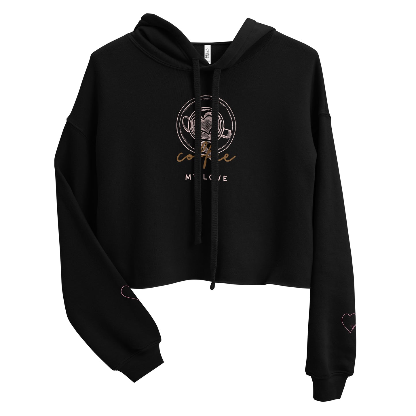 Coffee My Love Crop Hoodie