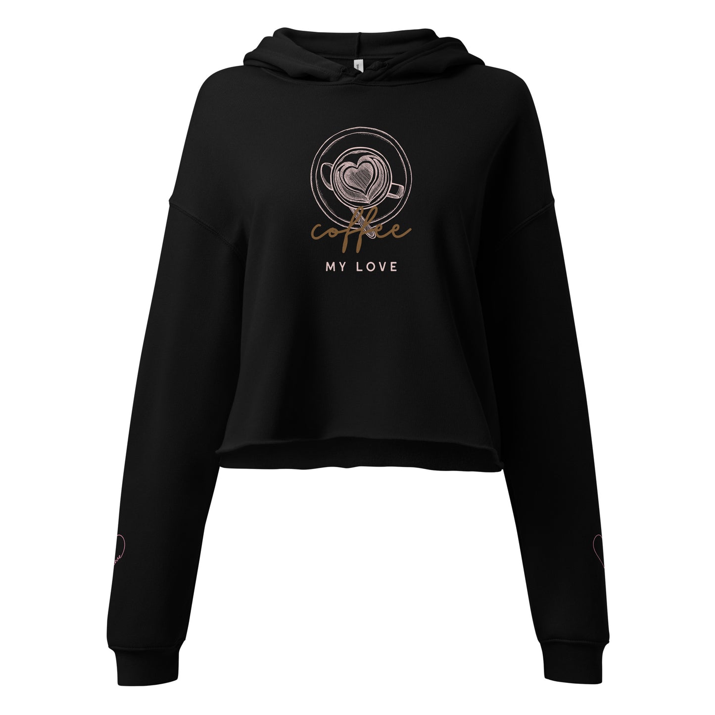 Coffee My Love Crop Hoodie