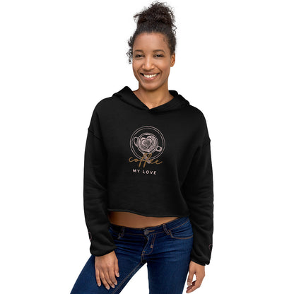 Coffee My Love Crop Hoodie