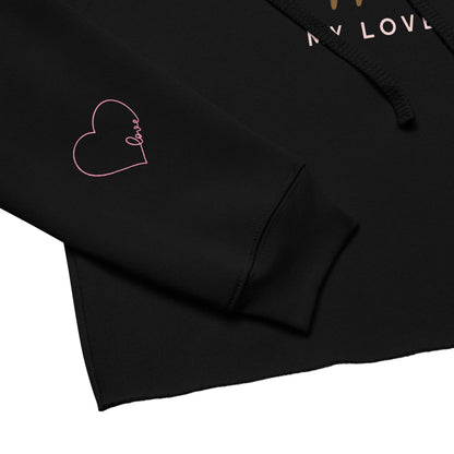 Coffee My Love Crop Hoodie