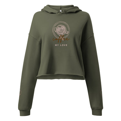 Coffee My Love Crop Hoodie