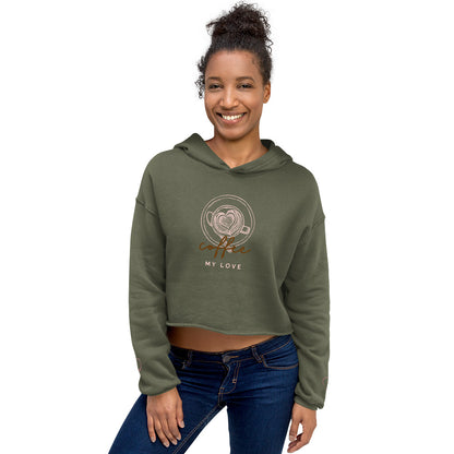 Coffee My Love Crop Hoodie