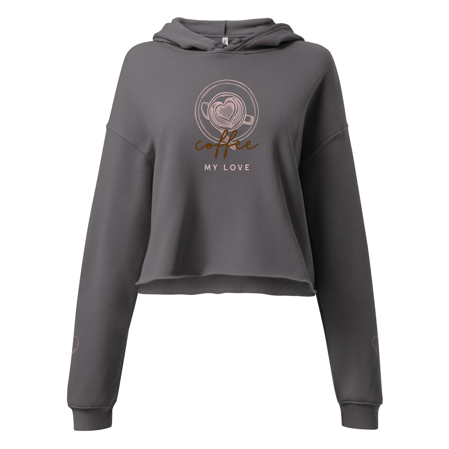 Coffee My Love Crop Hoodie