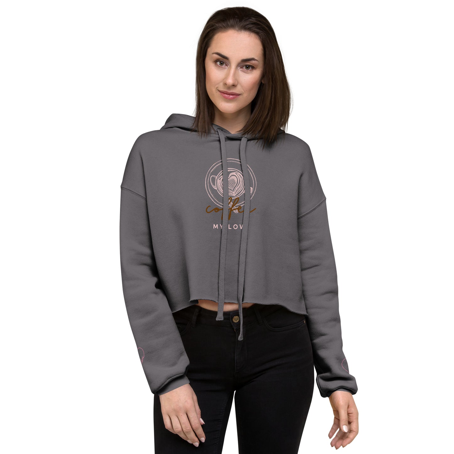 Coffee My Love Crop Hoodie