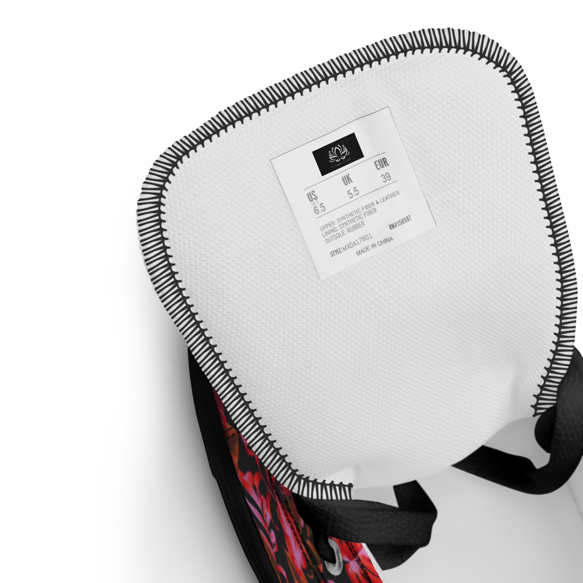 Leaf Print Women’s high top canvas sneakers