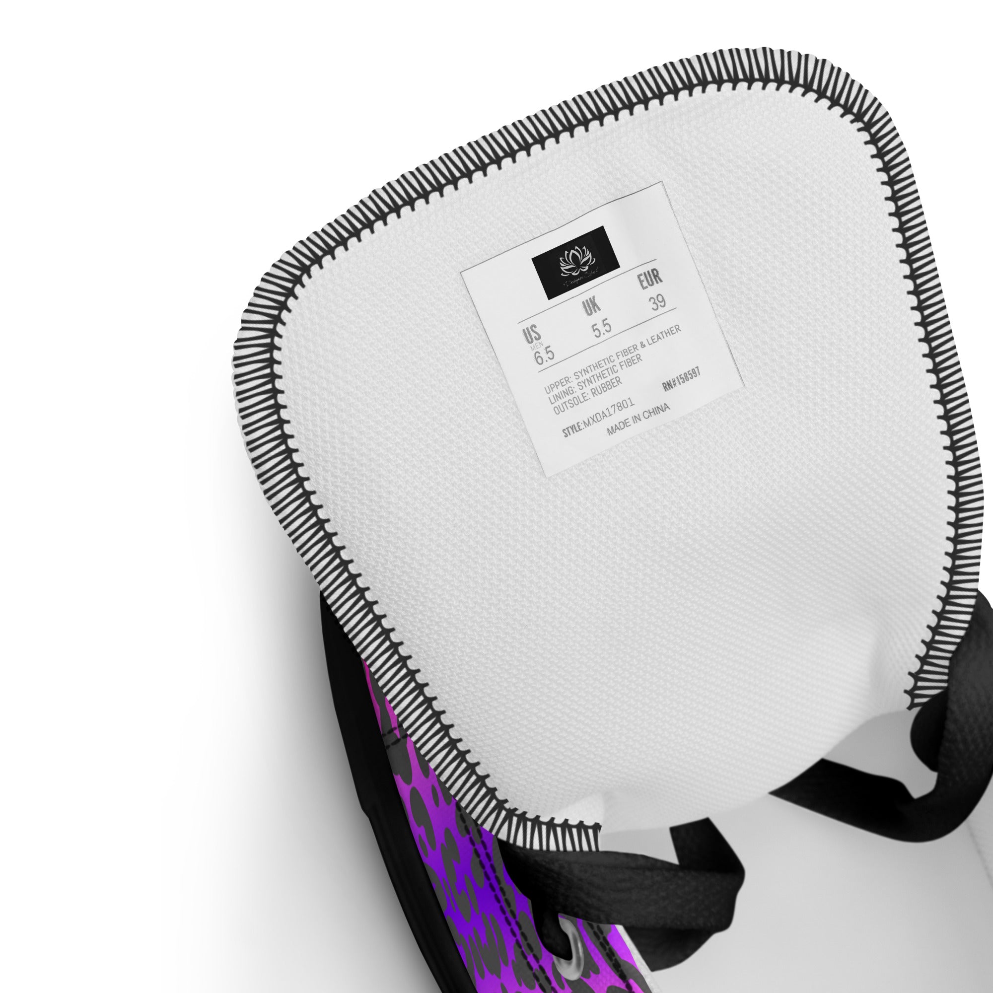 Cheetah Print Women’s high top canvas sneakers