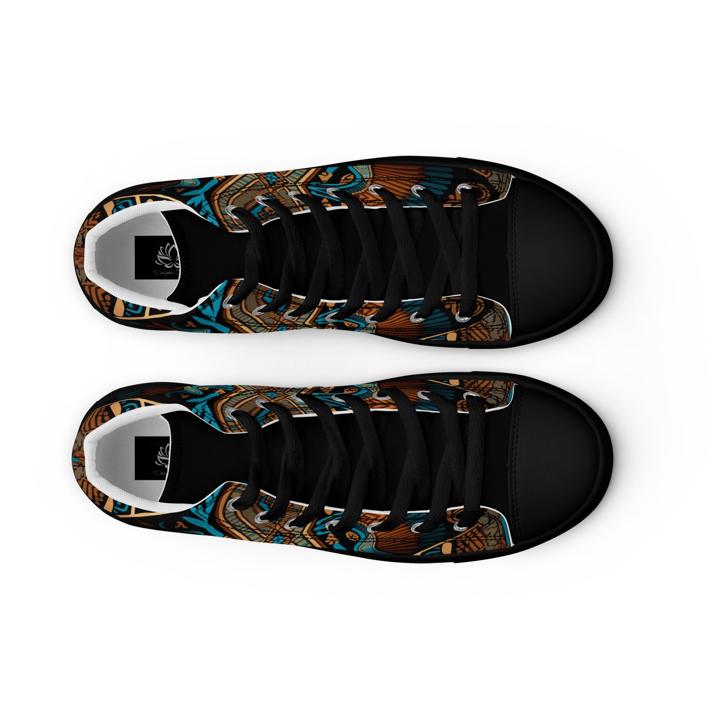 Egyptian Print Women’s high top canvas sneakers