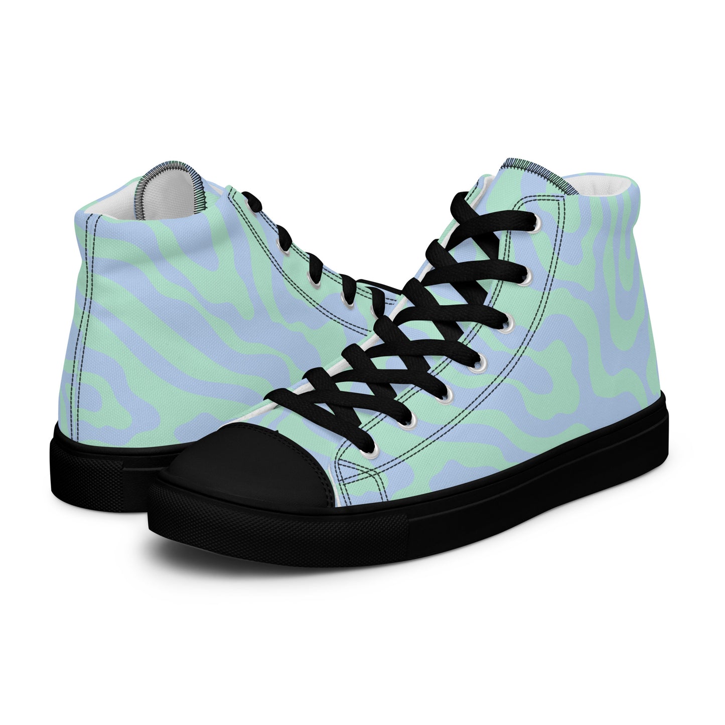 Zebra Print Women’s high top canvas sneakers