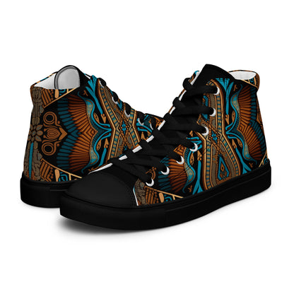 Egyptian Print Women’s high top canvas sneakers