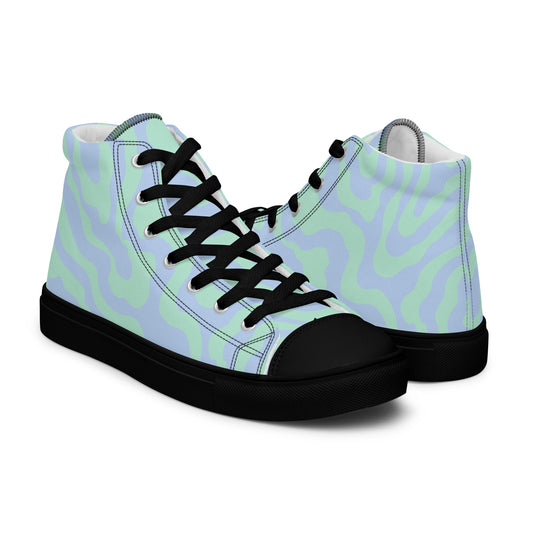 Zebra Print Women’s high top canvas sneakers