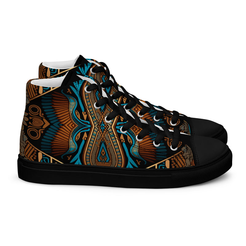 Egyptian Print Women’s high top canvas sneakers