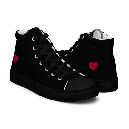 Self Love Women’s high top canvas shoes