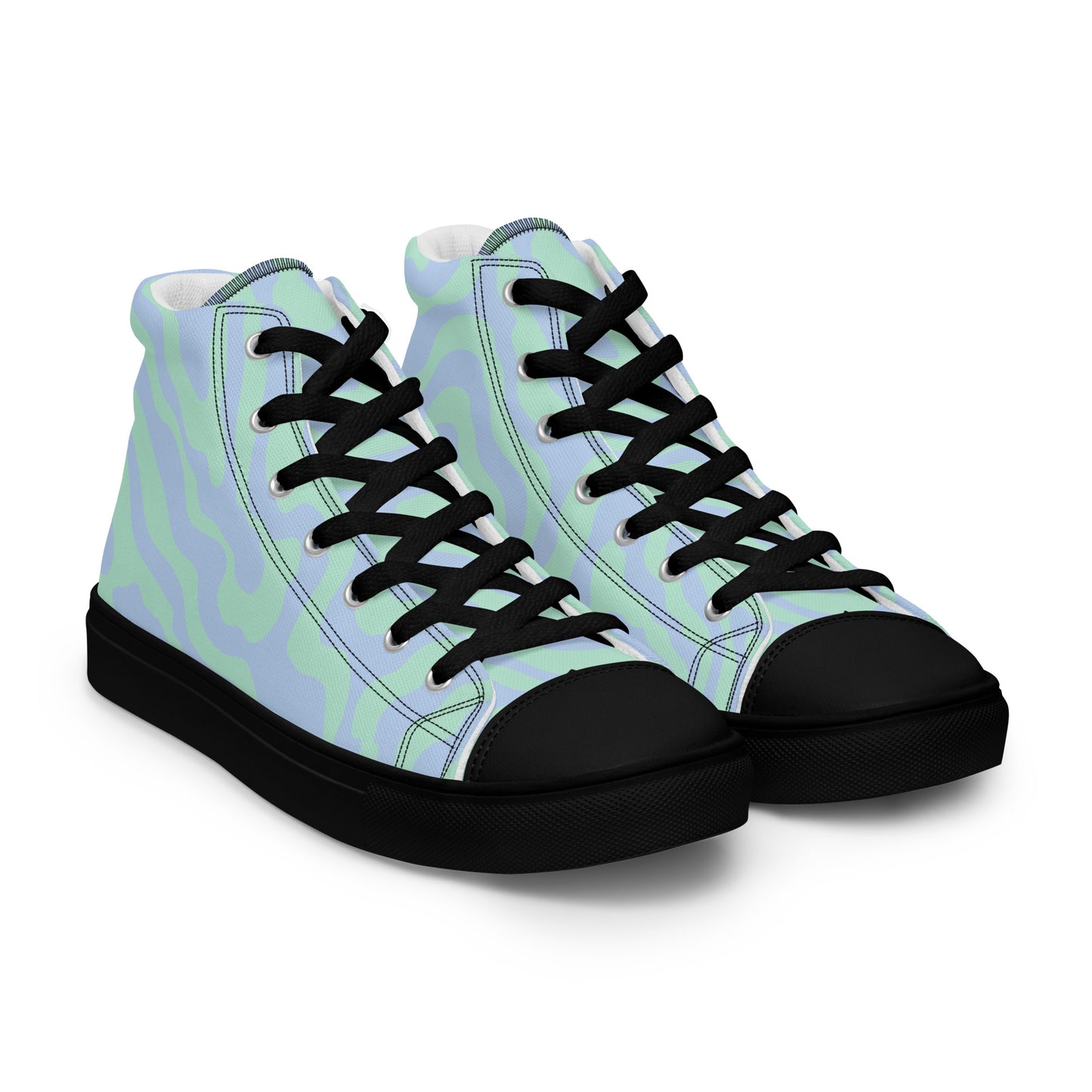 Zebra Print Women’s high top canvas sneakers