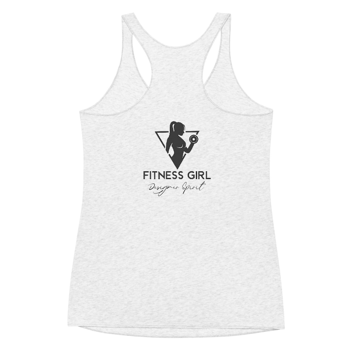 White and Black Fitness Girl Women's Racerback Tank