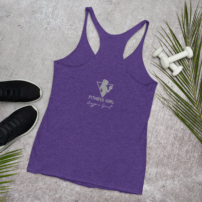 Purple and Gray Women's Racerback Tank