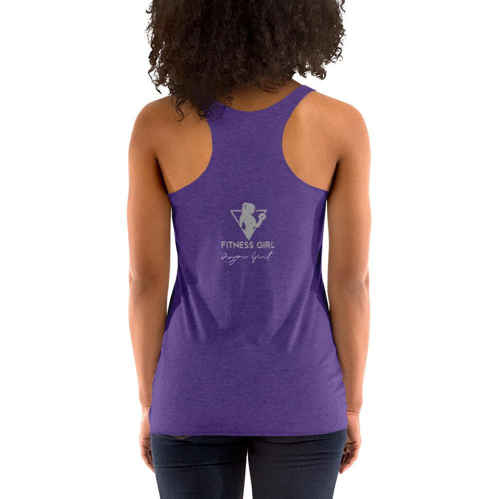 Purple and Gray Women's Racerback Tank