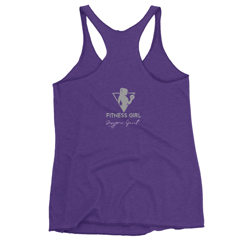 Purple and Gray Women's Racerback Tank