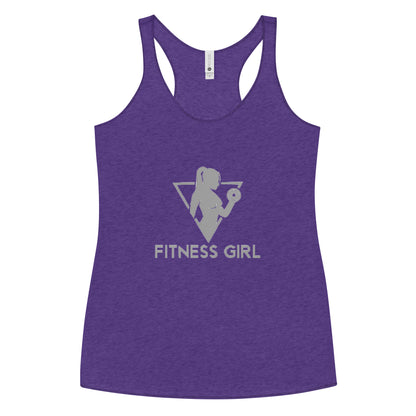 Purple and Gray Women's Racerback Tank