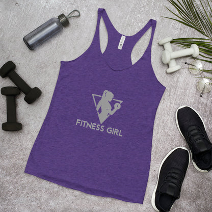 Purple and Gray Women's Racerback Tank