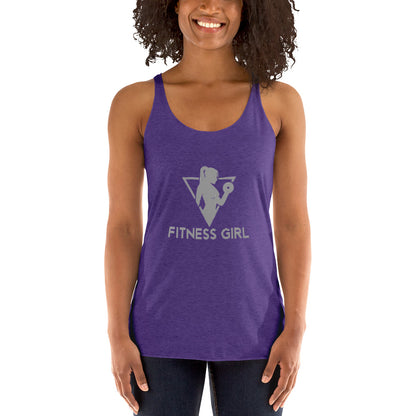 Purple and Gray Women's Racerback Tank