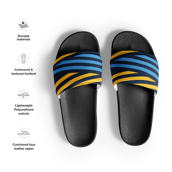 Blue and Yellow Women's slides