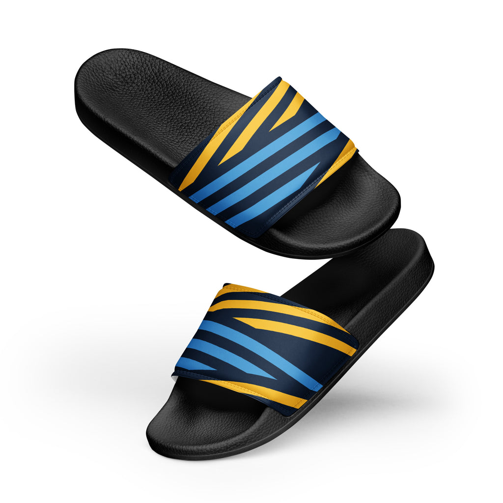 Blue and Yellow Women's slides