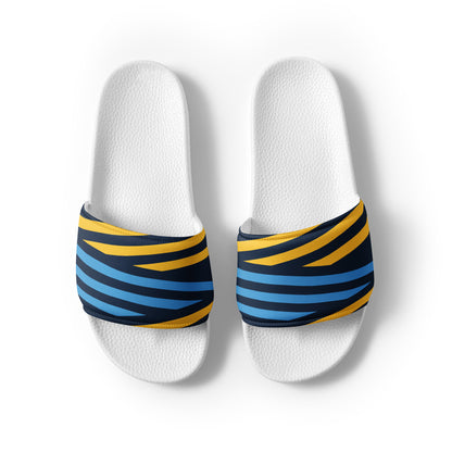 Blue and Yellow Women's slides