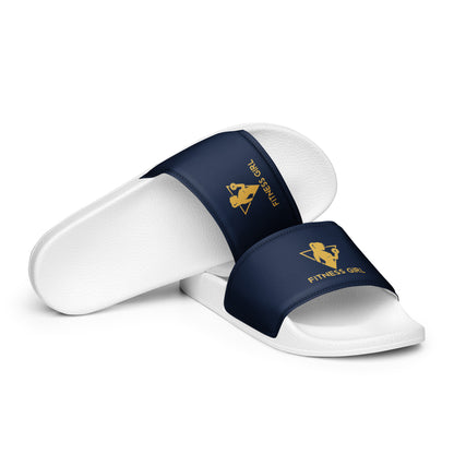 Navy Fitness Girl Women's slides