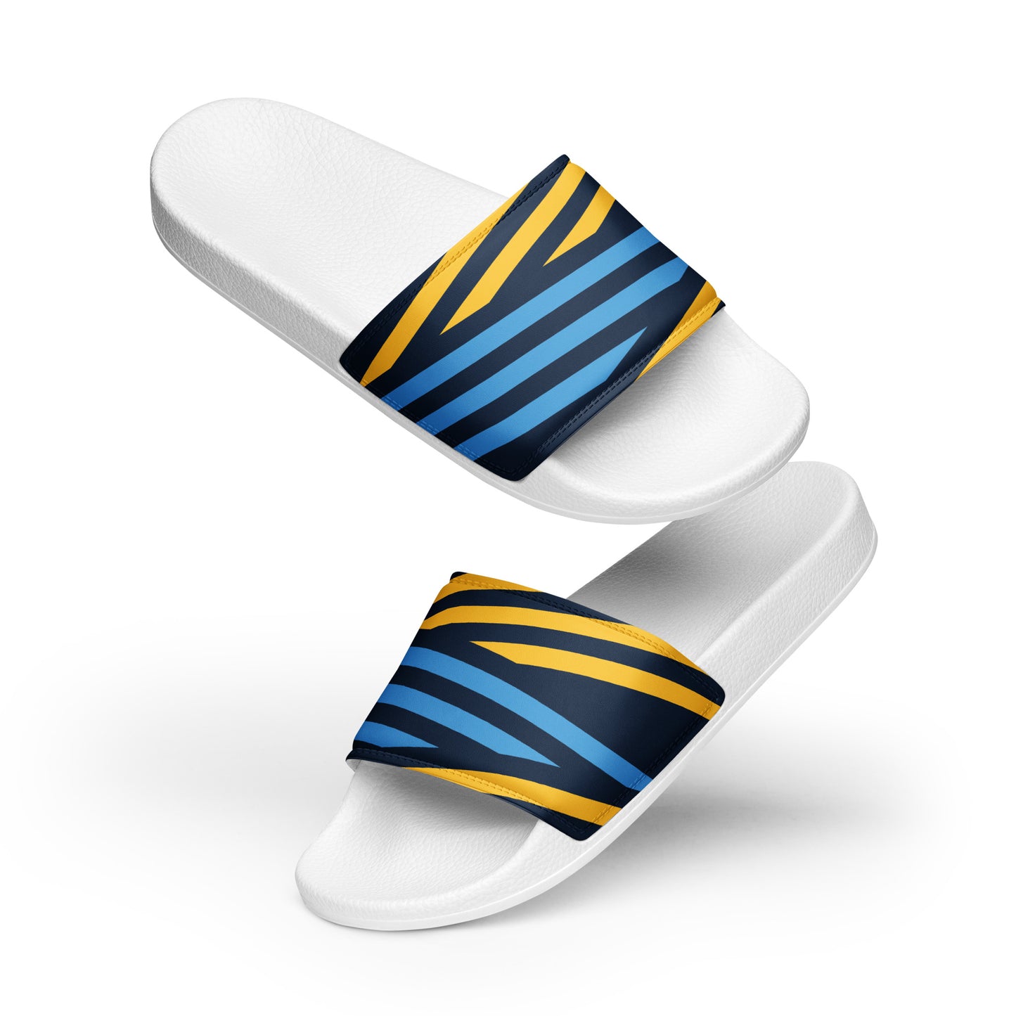 Blue and Yellow Women's slides