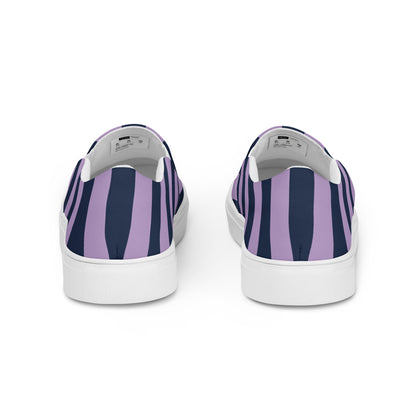 Purple in Blue Women’s slip-on canvas shoes