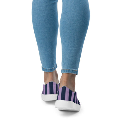 Purple in Blue Women’s slip-on canvas shoes