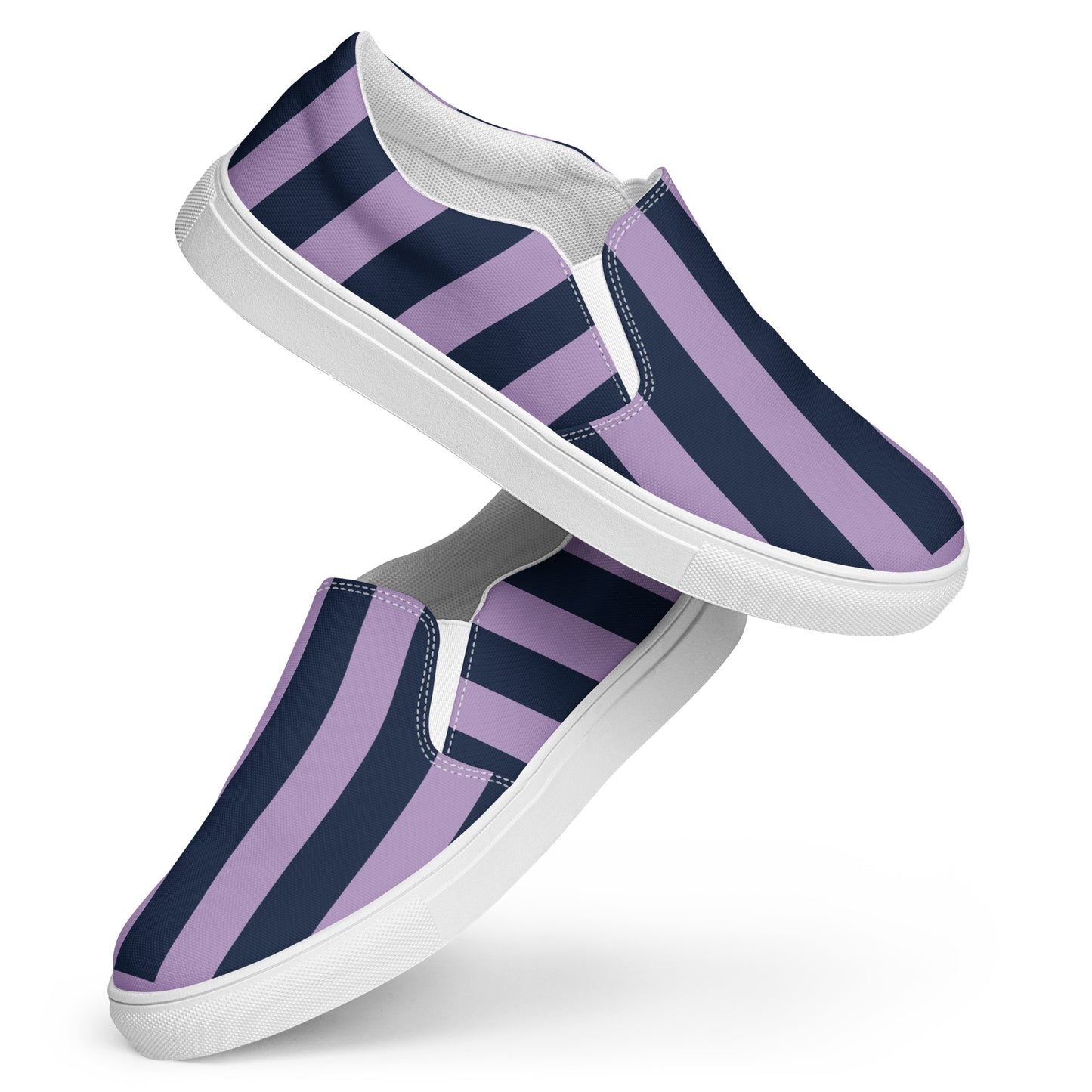 Purple in Blue Women’s slip-on canvas shoes