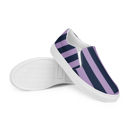 Purple in Blue Women’s slip-on canvas shoes