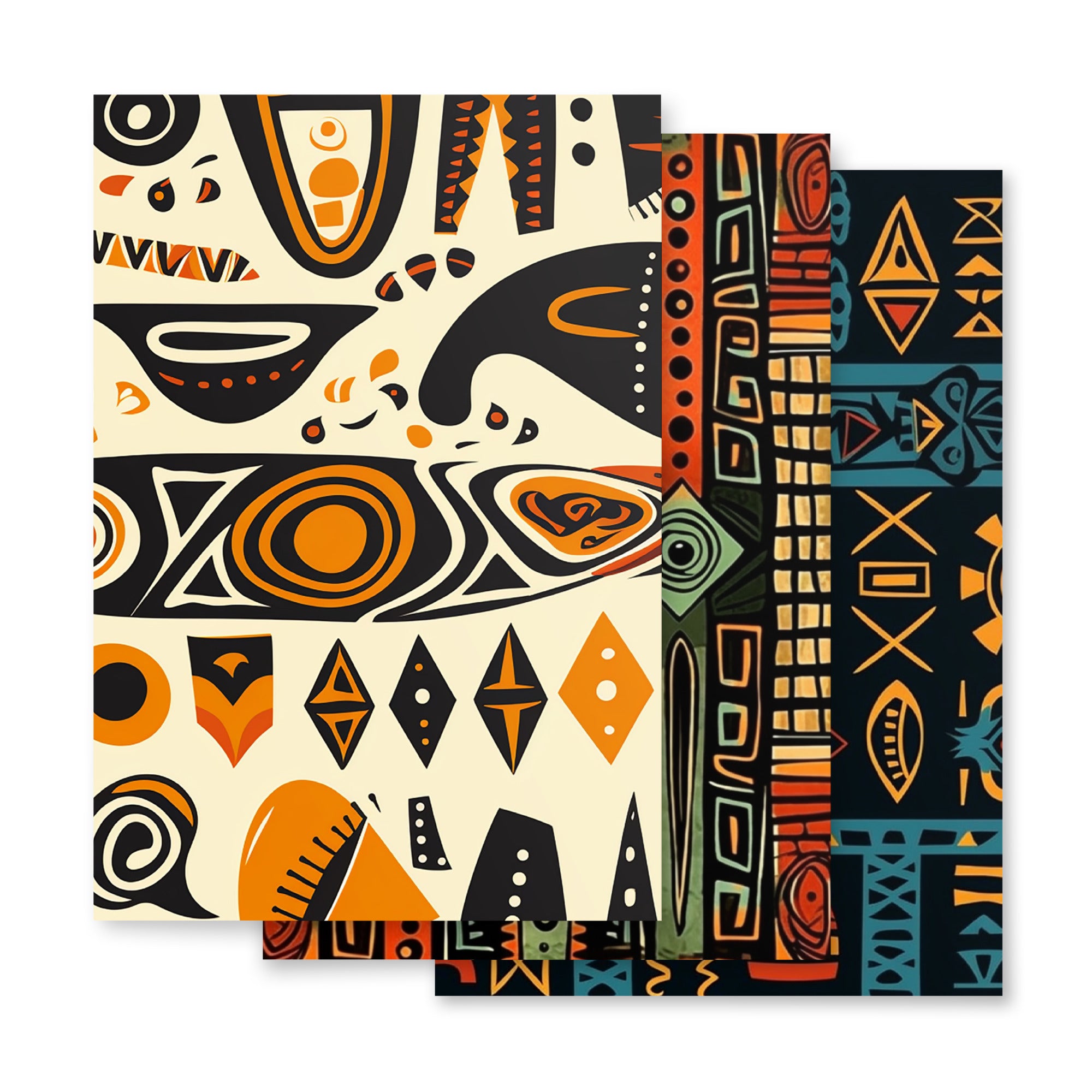 African Print Wrapping paper sheets