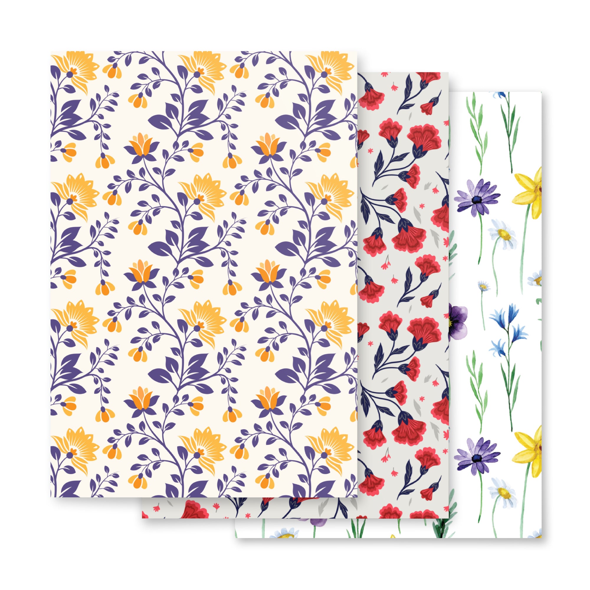 Floral Wrapping paper sheets