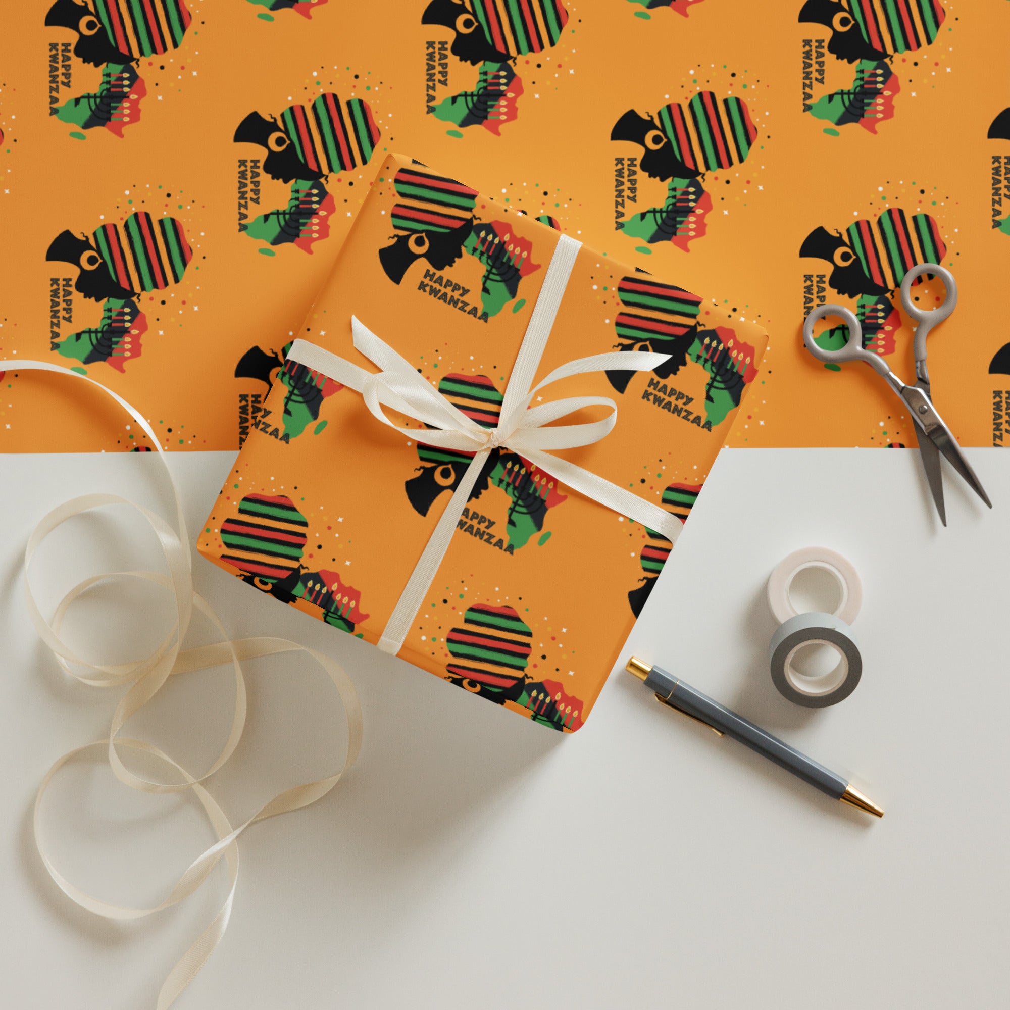 Happy Kwanzaa Wrapping paper sheets