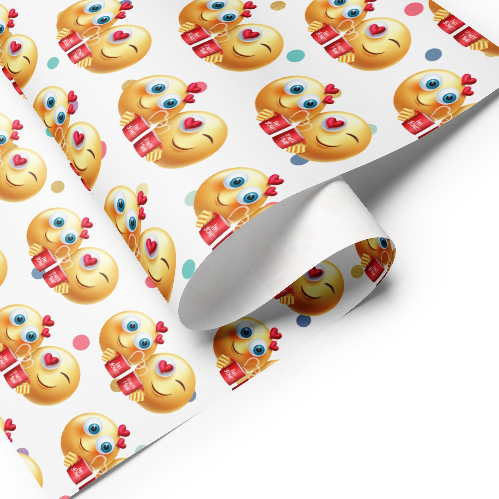 Smiley Face Love Wrapping paper sheets