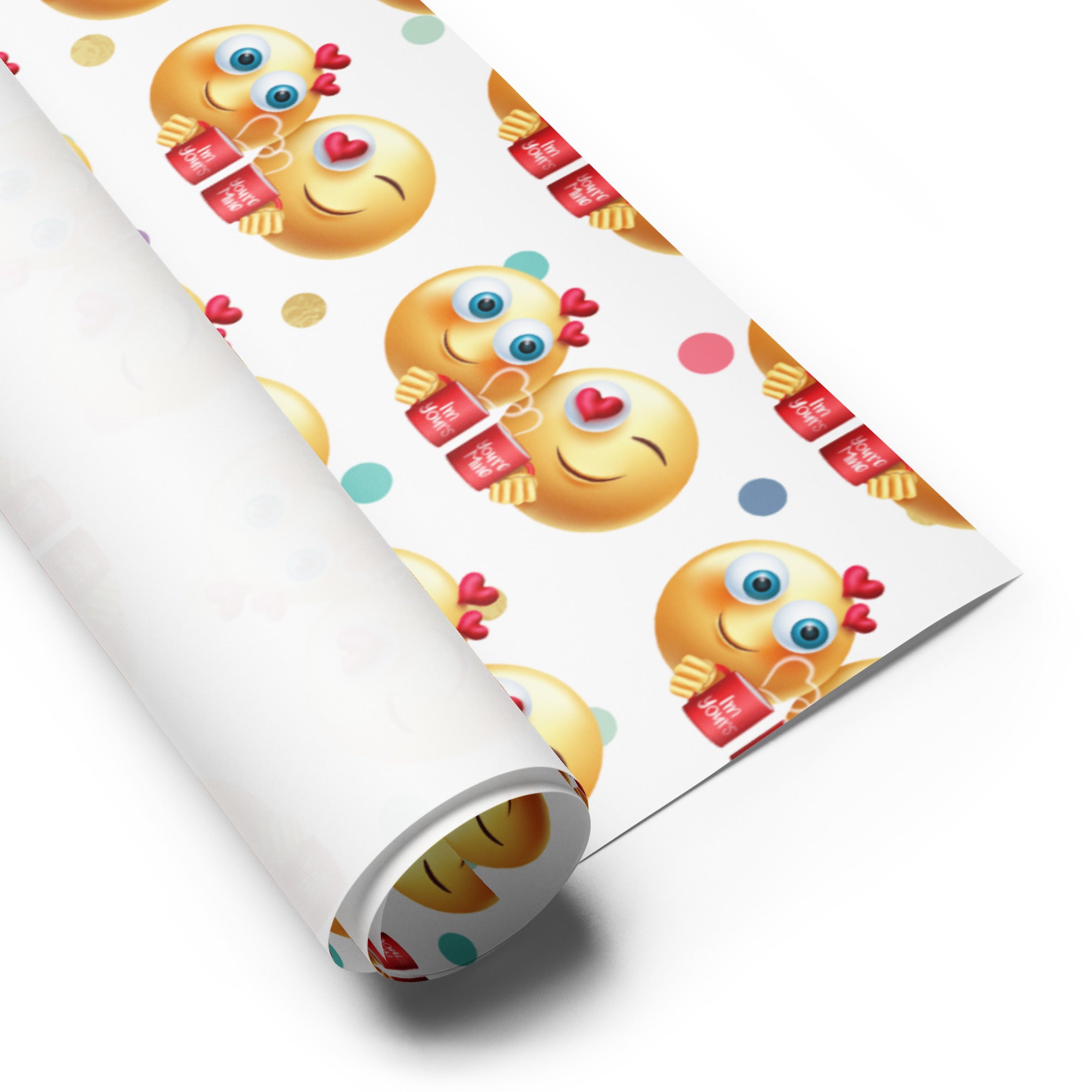Smiley Face Love Wrapping paper sheets