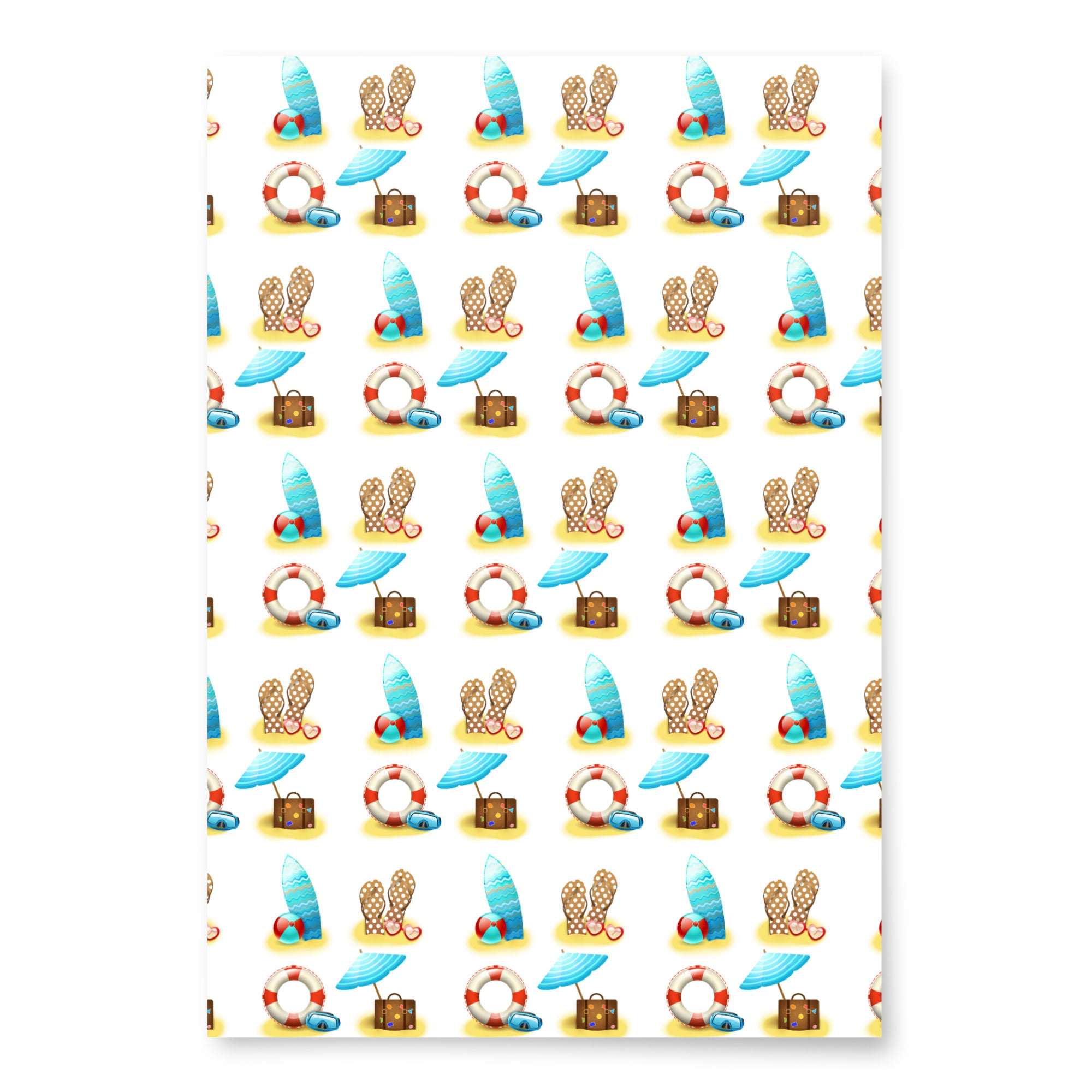 Beach Vibes Wrapping paper sheets