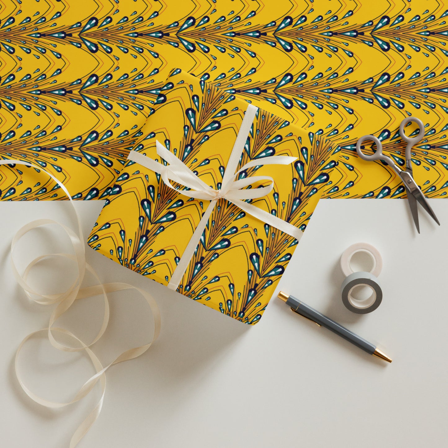 African Print Wrapping paper sheets